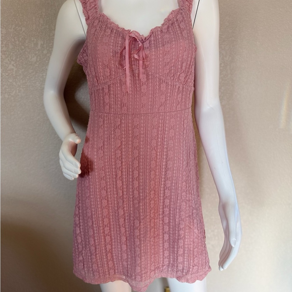 No Boundaries Pink Lace Mini Dress Size XL